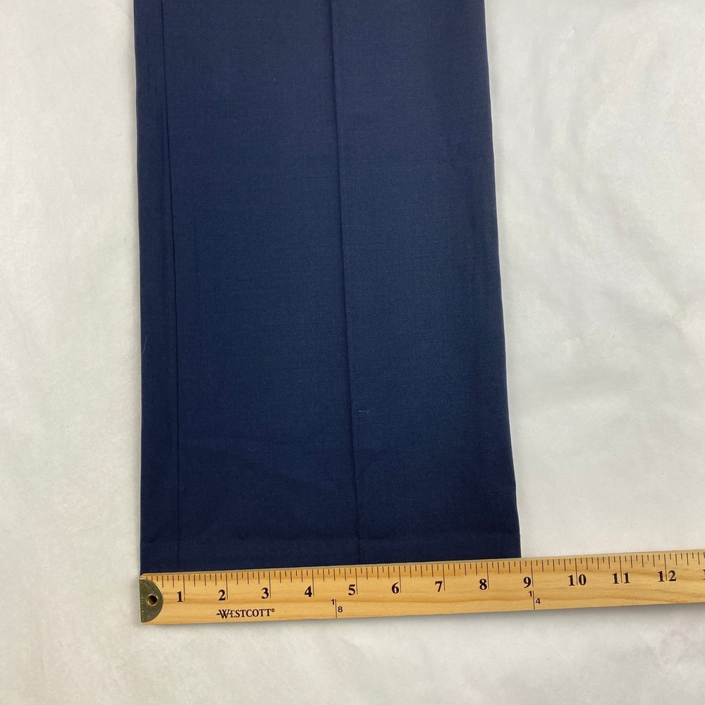Theory Pants Women's Size 10 Max C3 Sevona Trouser Blue Wool Stretch - Flaw - Picture 14 of 16